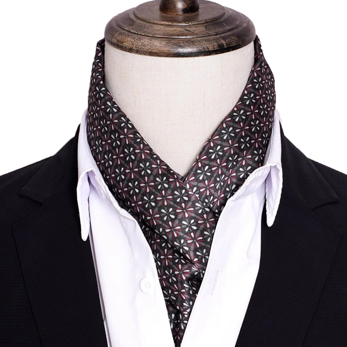 Men Accessories Sale - Selendang Sutra Pria Motif Garis Terbaru,