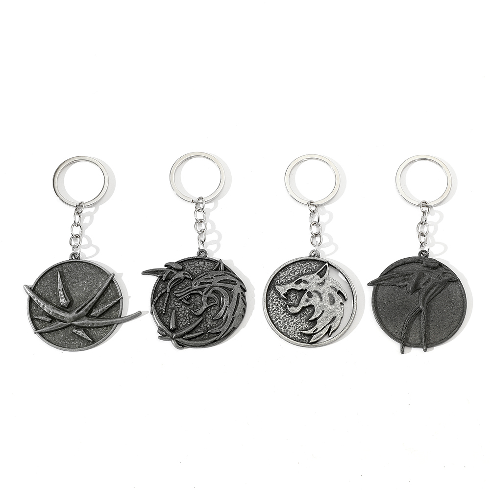 Men'S Accessories Fashion - Gantungan Kunci Kepala Serigala Vintage Geralt