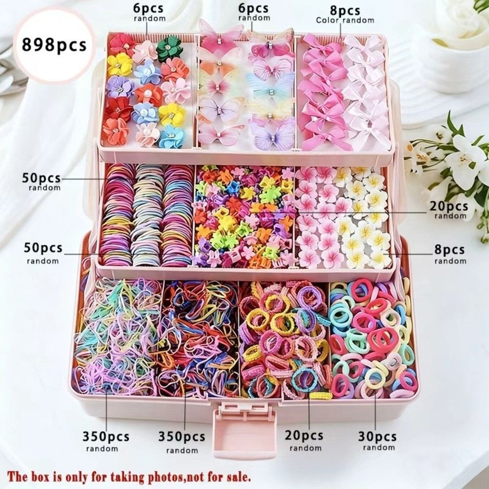 Tie Clip Set - Set Aksesori Rambut Elastis Baru untuk