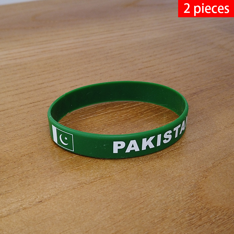 Men Accessories Pakistan - 2 buah gelang bendera nasional Pakistan