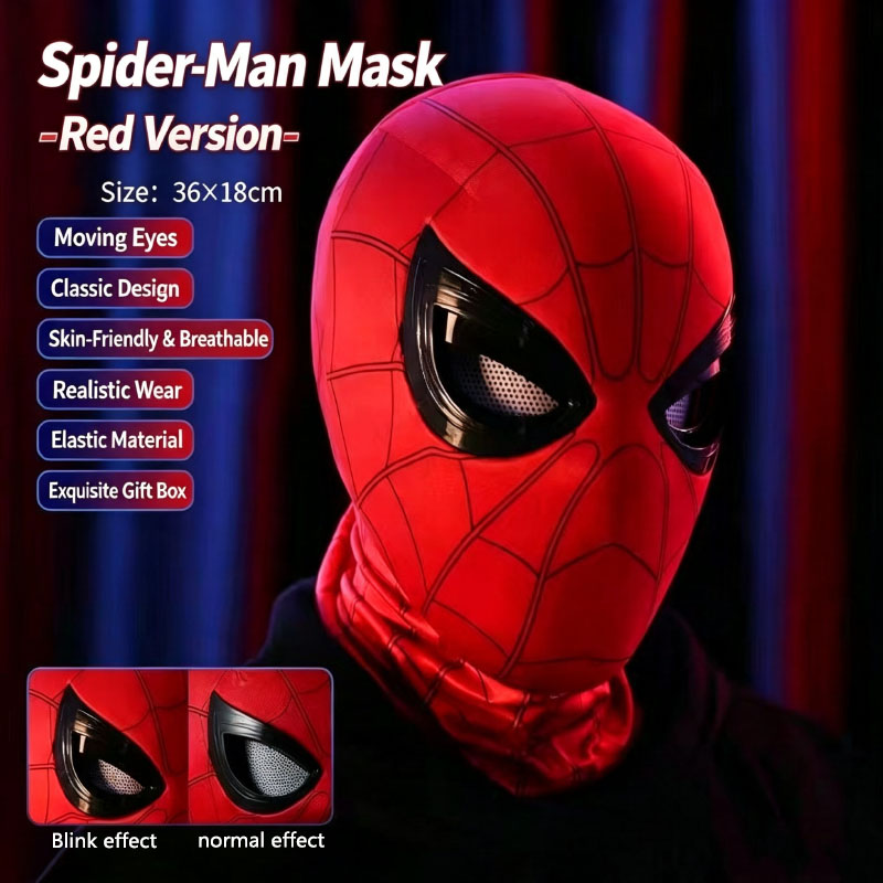 Men'S Accessories Clothing - Topeng Spider-Man Dengan Mata Yang Dapat