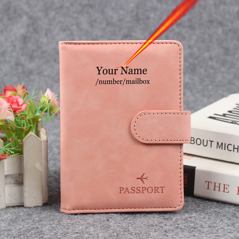 Men'S Accessories Travel Bag - Penutup paspor tombol magnetik, dompet perjalanan