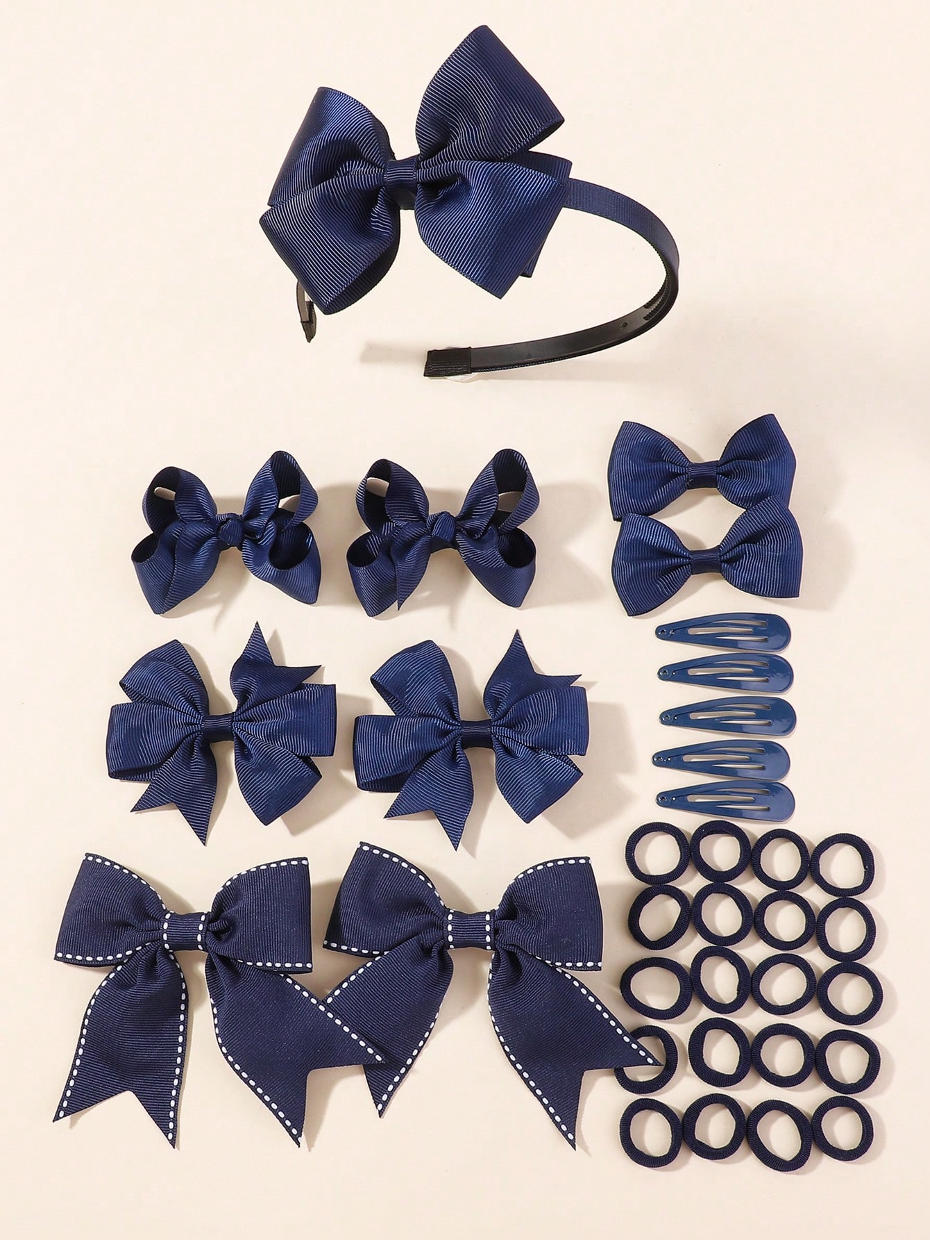 Tie Clip Set - 34Pcs/Set Aksesoris Rambut Baru Model Lapisan