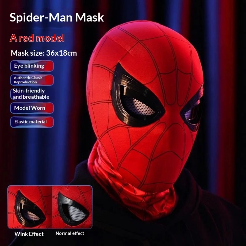 Men'S Accessories Clothing - Topeng Spider-Man Dengan Mata Yang Dapat