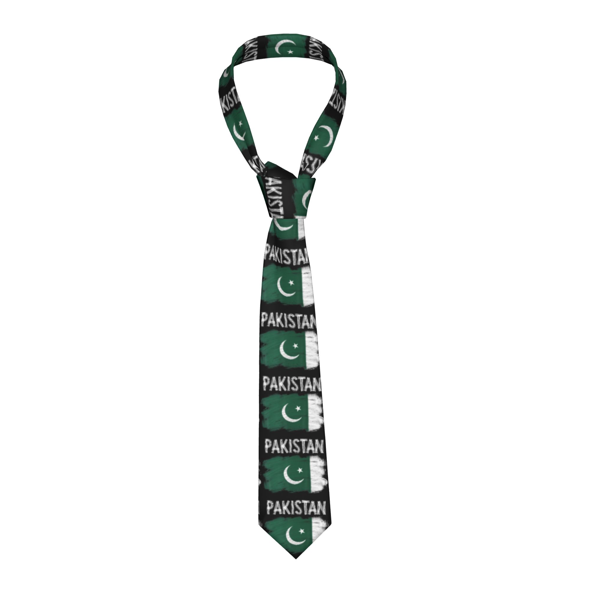 Men Accessories Pakistan - Dasi Bendera Pakistan Motif Akar Tanah