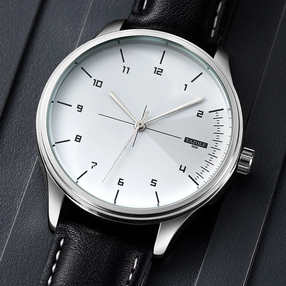 Men Accessories For Wrist - Jam Tangan Quartz YAZOLE Merk Ternama