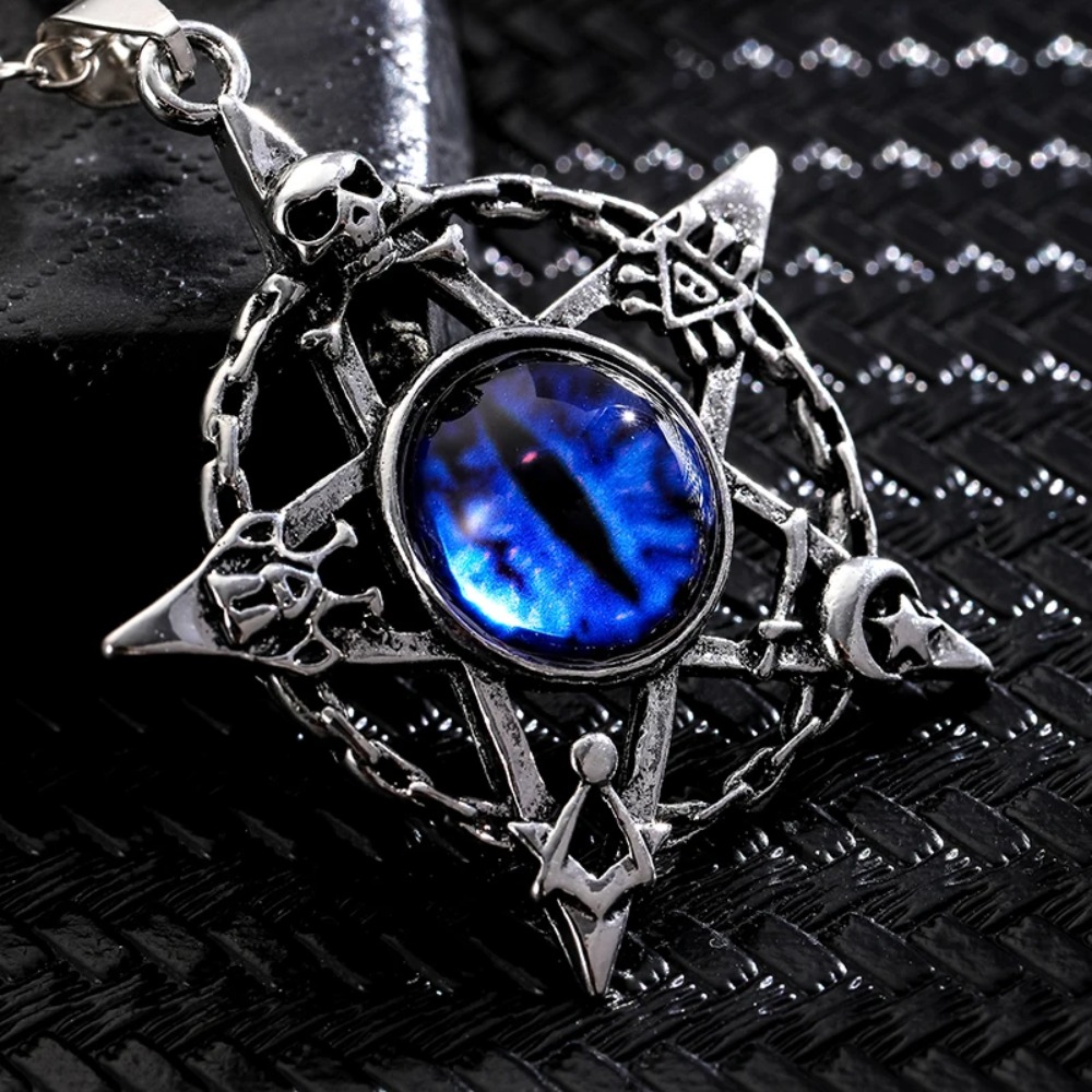 Men Accessories Pendant - Kalung liontin mata iblis berbentuk bintang