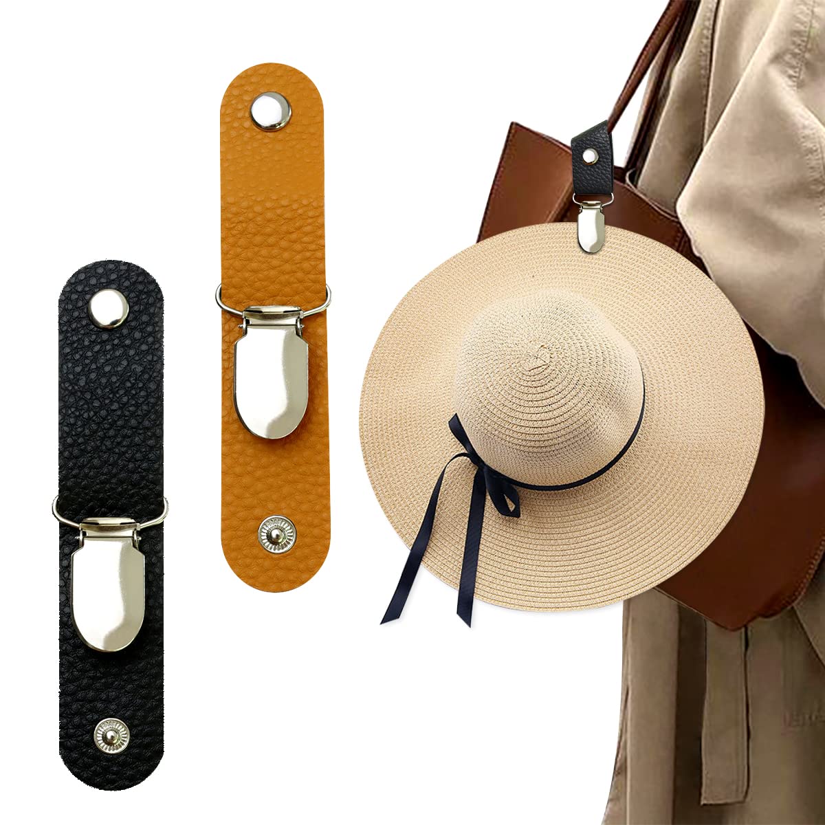 Men'S Accessories Travel Bag - Penjepit Topi Kulit PU untuk Perjalanan,