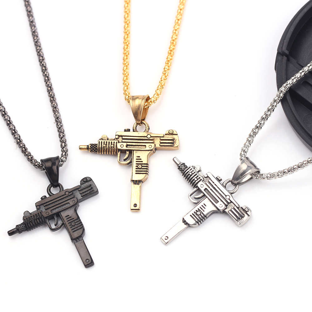 Kalung Liontin Senapan Mesin U - Men'S Accessories Fashion ulasan dan harga