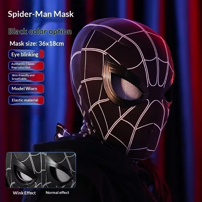 Topeng Spider-Man dengan Mata  - Men'S Accessories Clothing ulasan dan harga