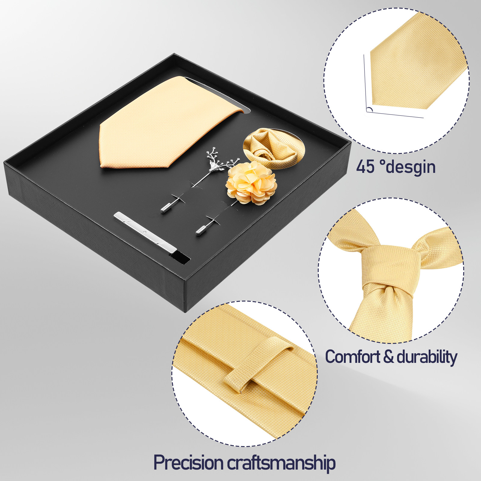 5 buah Set Dasi Pria: Dasi, Sa - Tie Clip Set ulasan dan harga