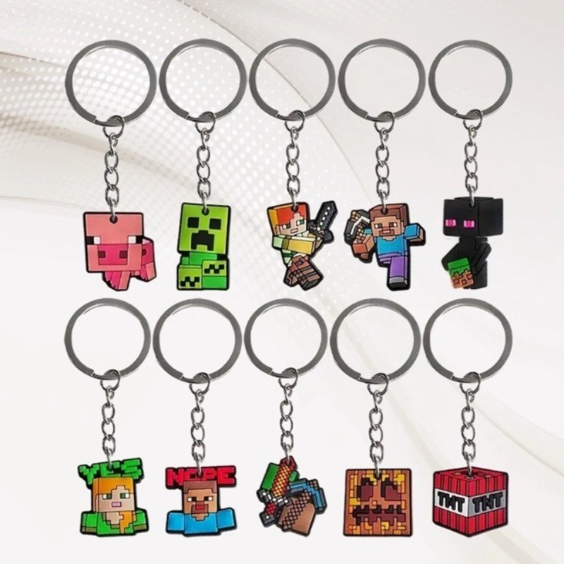 Gantungan Kunci Minecrafts Hot - Men Keychain Accessories ulasan dan harga