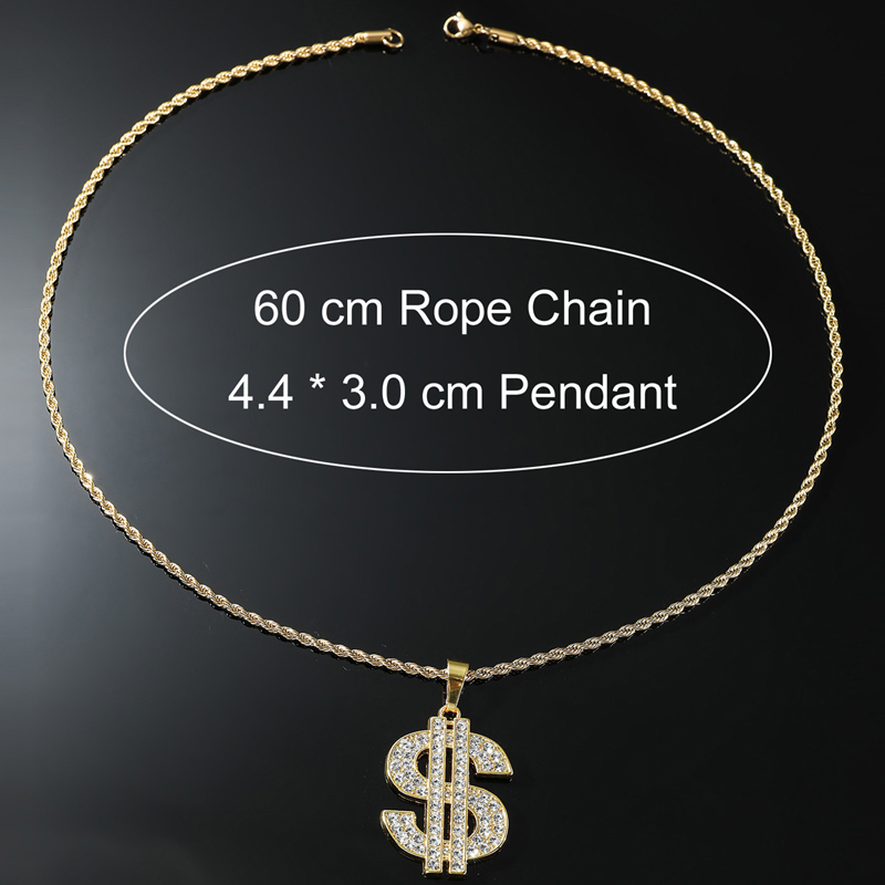 Kalung tanda Dollar 80s 90s ko - Men'S Accessories In The 80S ulasan dan harga