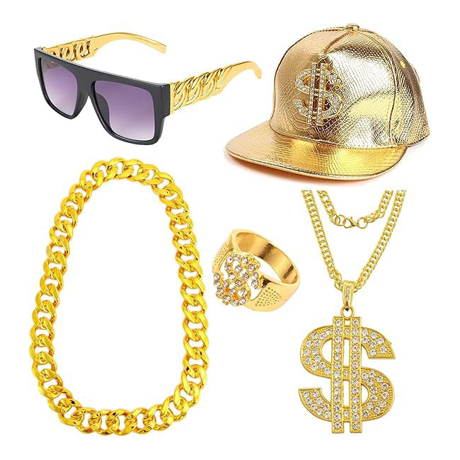 Set Aksesoris Kostum Hip Hop E - Men'S Accessories In The 80S ulasan dan harga