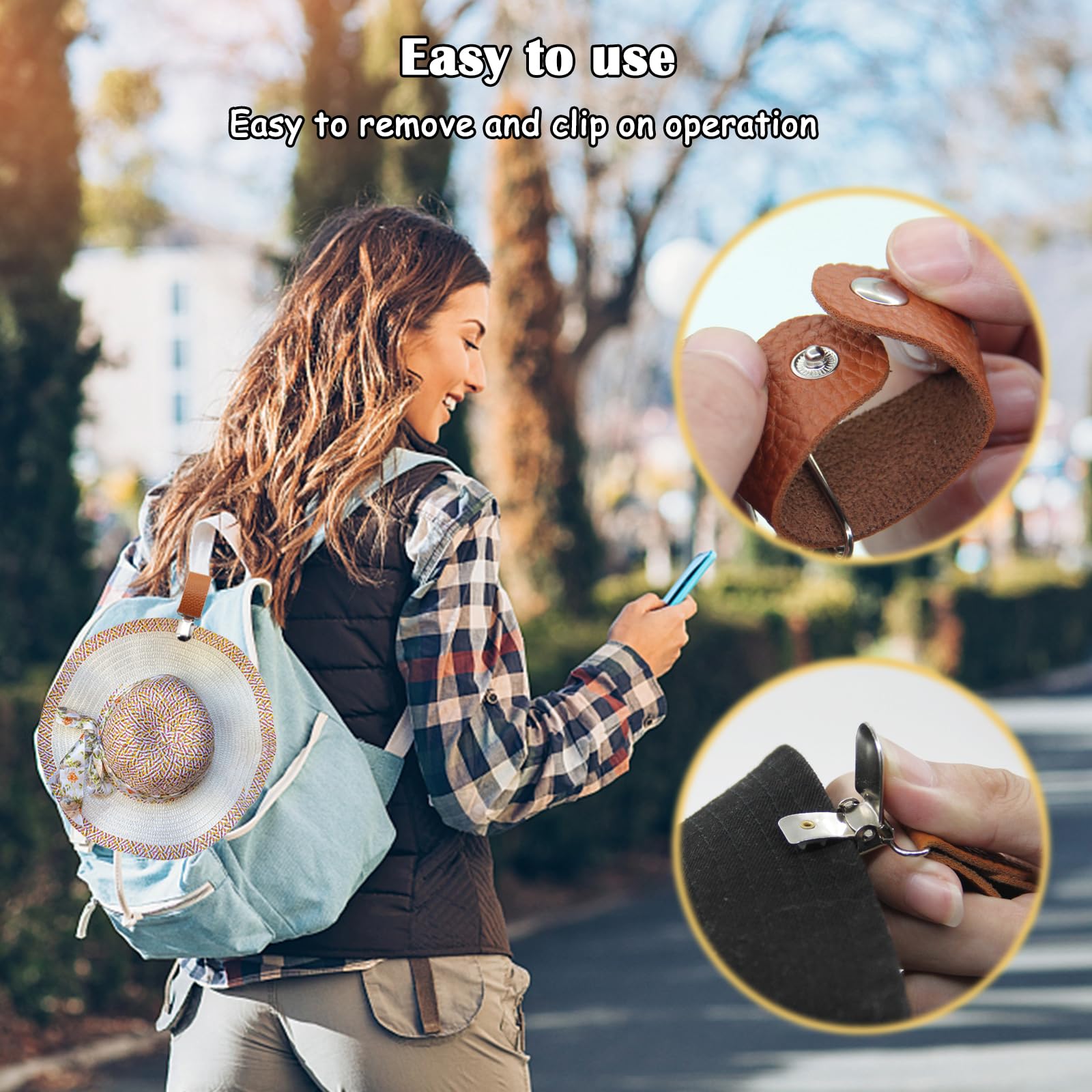Penjepit Topi Kulit PU untuk P - Men'S Accessories Travel Bag ulasan dan harga